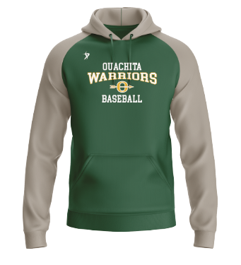 Ouachita Baseball - Green/Grey Warriors Hoodie (Runs Big)