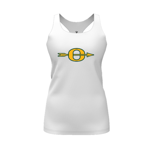 [FT0TRBWH-FYS-LOGO1] Decker Racerback Tank Top (Female Youth S, White, Logo 1)